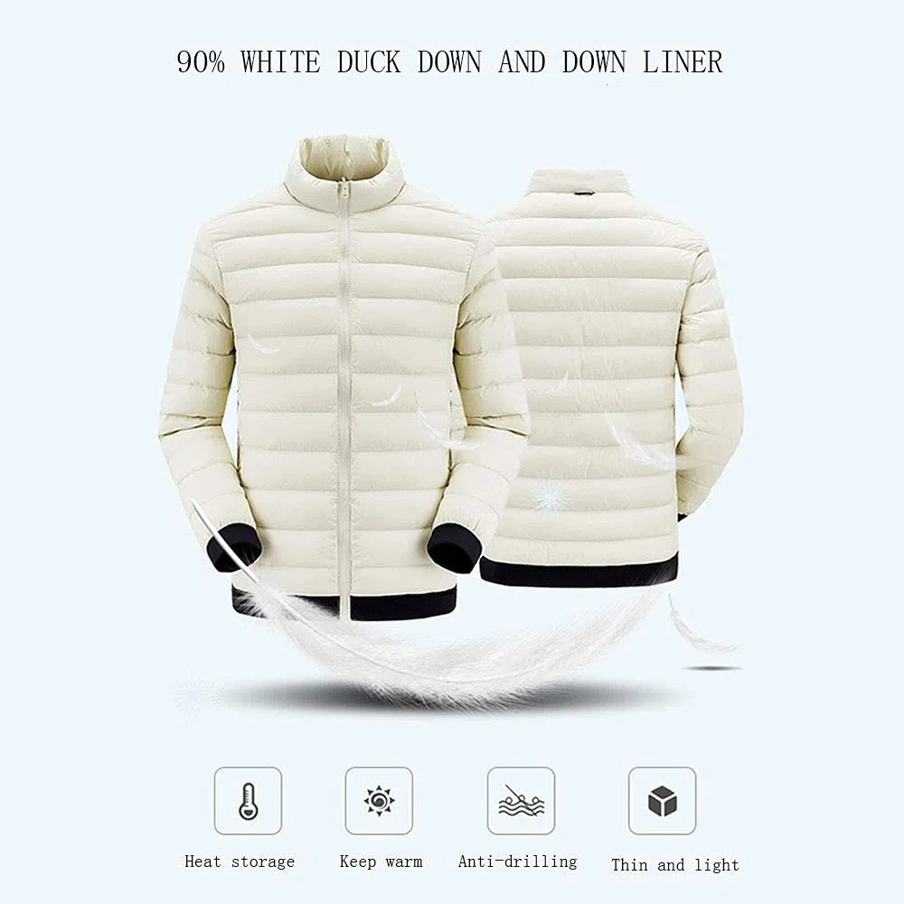 MU Hombre Impermeable 3 en 1 Chaqueta de Esquí Abajo Chaqueta Abrigo de Invierno Caliente Chaquetas de Snowboard a Prueba de Viento con Capucha Desmontable Abrigo de Montaña/Blue/4Xl