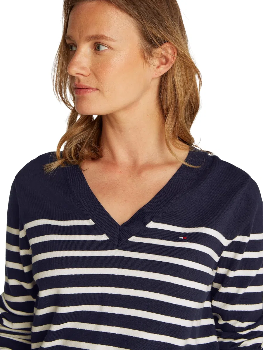 Tommy Hilfiger Jersey Mujer Jersey V-Neck Cárdigan de Punto