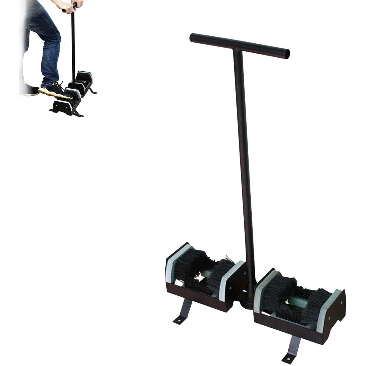 Limpiador de botas con asa para eliminar el barro y la nieve de las suelas, ideal para uso en exteriores y puertas delanteras
