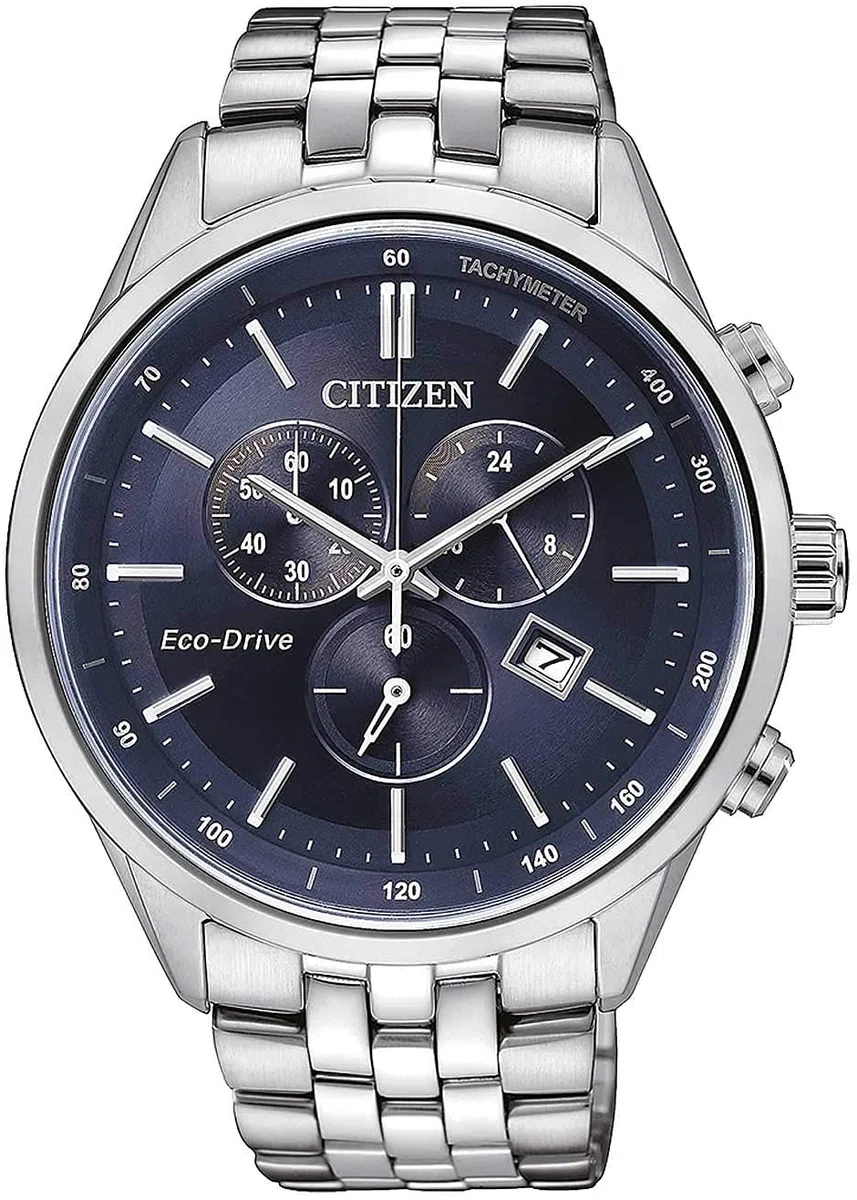 Citizen Reloj cronógrafo Eco-Drive para Hombre con Correa de Acero Inoxidable