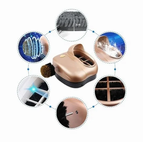 Máquina automática de limpieza y secadora de zapatos, cepillo de limpieza profunda y pulido de 3 minutos para tenis y botas, electrodoméstico para un mantenimiento eficiente del calzado