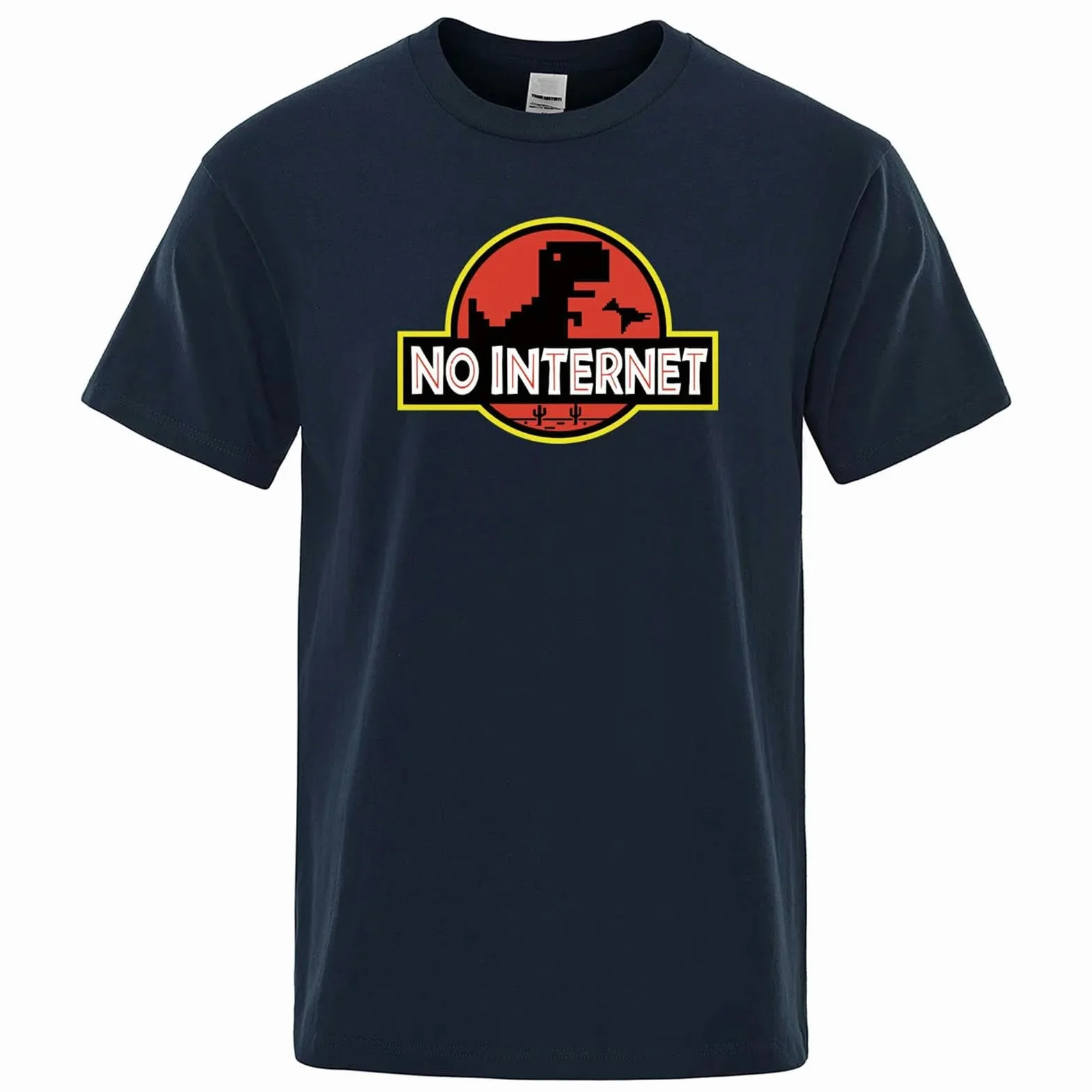 Camisetas Manga Corta Hombre Camiseta con Impresión De Dinosaurios Divertida para Hombres Casual Verano Suelta Hombres-Vino Rojo-s