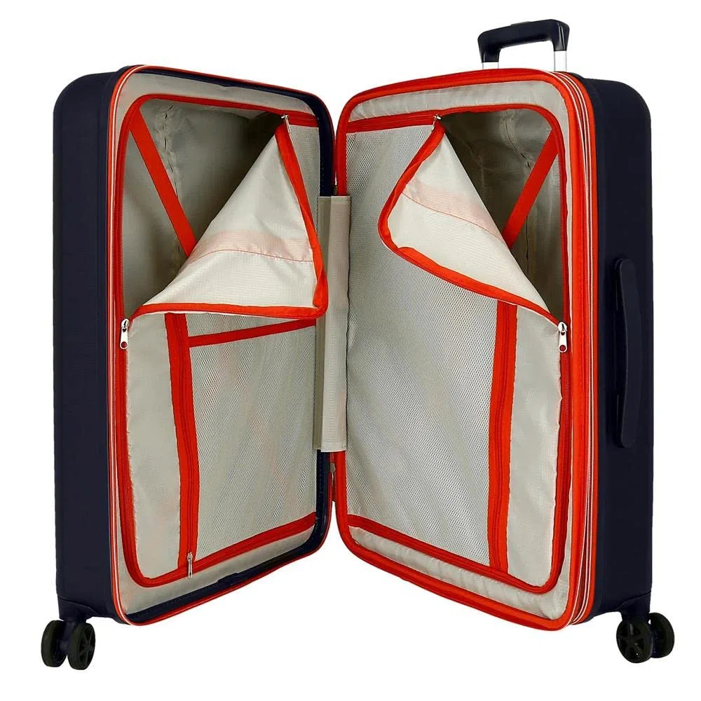 Joumma Disney Mickey Outline Maleta Mediana Azul 48x70x28 cms Rígido 3,98 kgs Cierre TSA ABS 3,98 kgs 79L