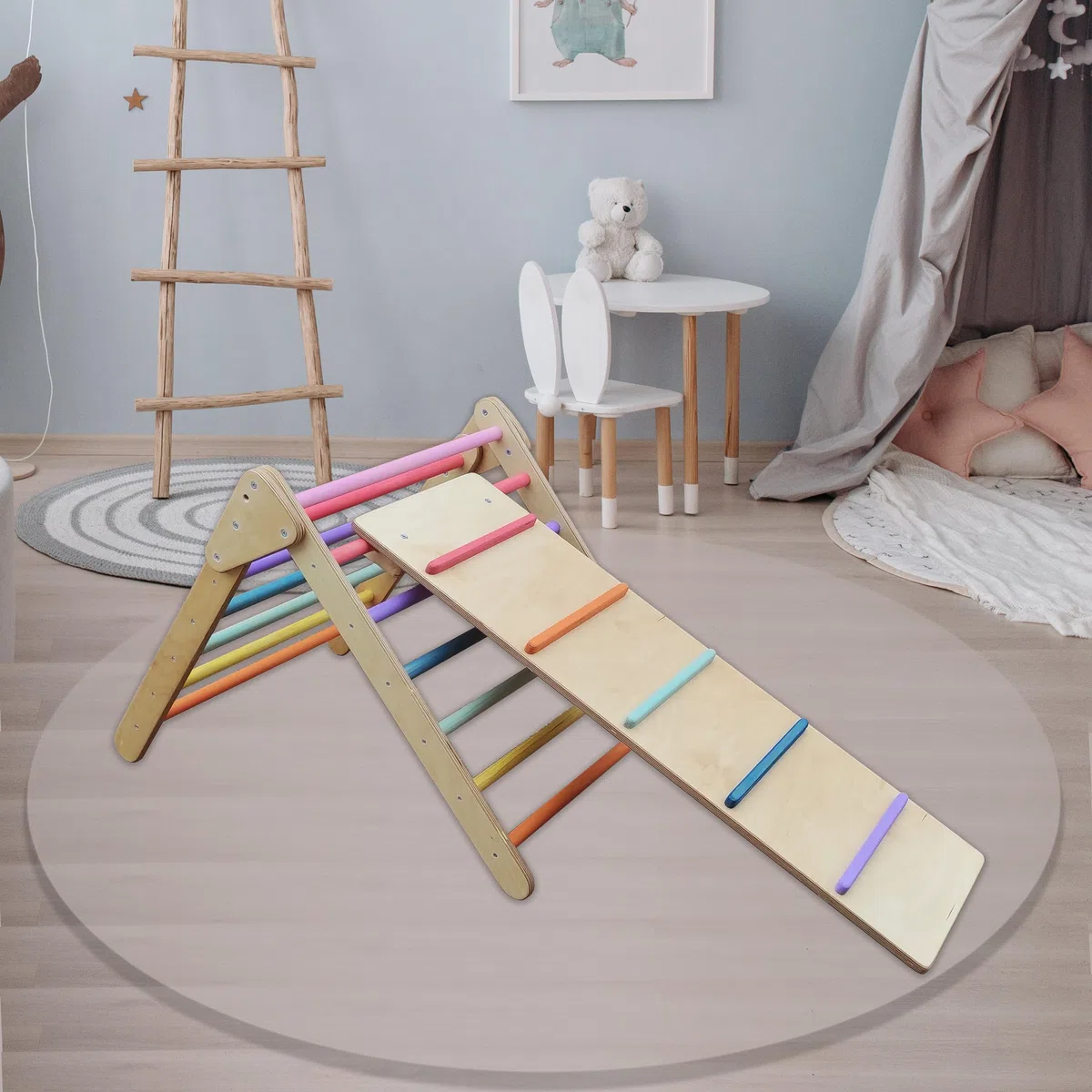 Artesano TRIÁNGULO Escalera MONTADO Plegable Certificación Europea Marcado CE