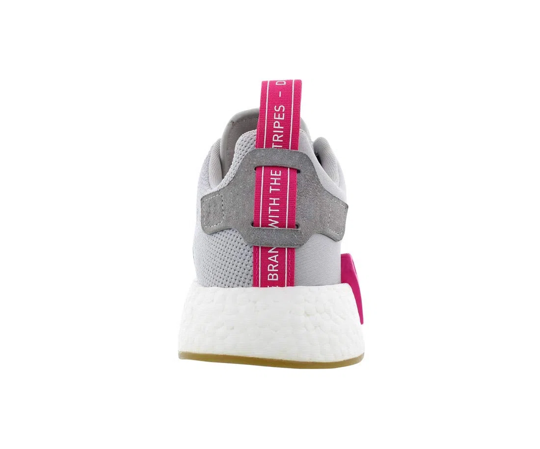 adidas Originals Women's NMD_R2 W Running Shoe, Two/Grey Three/Shock Pink, 10 M US