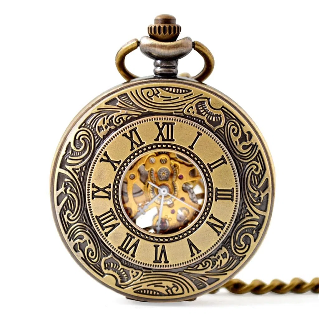 Reloj de Bolsillo mecánico Cadena Hueca mecánica for Hombre, Informal, Grande, Colgante, Accesorios for Reloj(3-Pack)