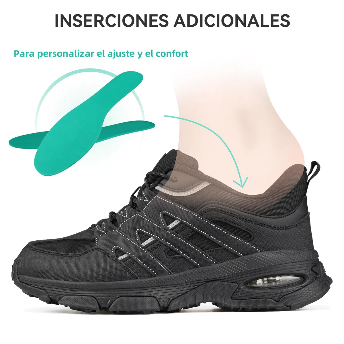 Zapatos de Senderismo Mujers Impermeables Ancho Bajo Zapatillas Trekking Botas Montaña Camping Ligeros Air Cushion