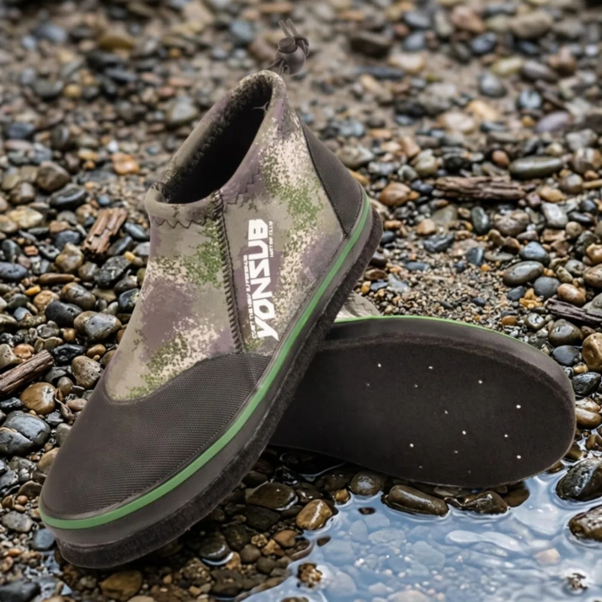 Qianly Zapatos Pesca Antislizamiento Escarpín Secado Rápido Caminata en Agua para Pescadores, Rojo, Color to 6, Numeric_43