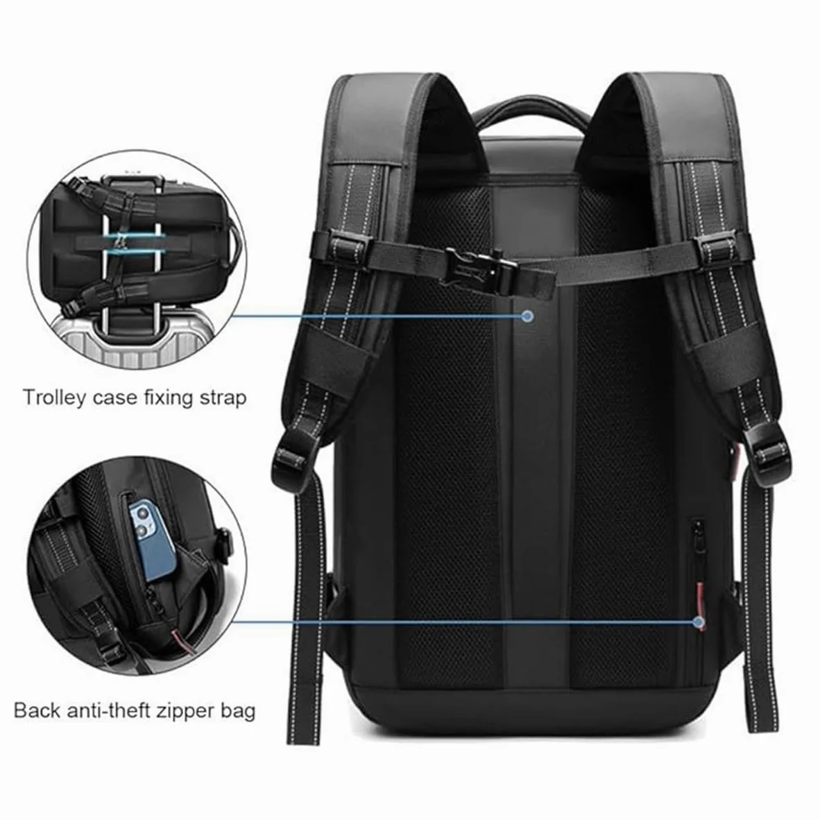 Mochila, Mochila Impermeable con Compresión Al Vacío, Mochila Expandible De 60 L, Mochila Airbag con Compresión Al Vacío(Green,Manual Press)