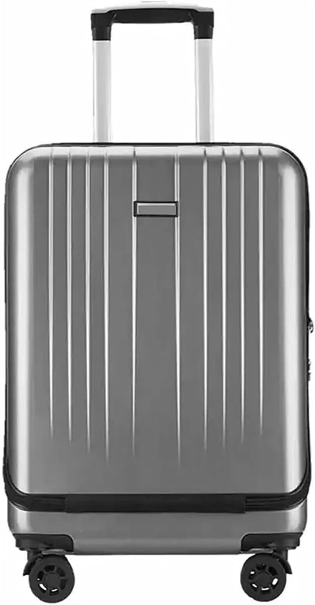 Maleta Maletas Estuche Rígido Recargable con Puerto USB Equipaje De Mano Negocios Equipaje de Mano(Black)