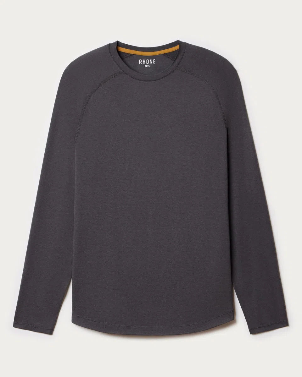 Rhone Atmosphere - Camiseta de manga larga para hombre, ultrasuave, ligera, absorbe la humedad, antiolor