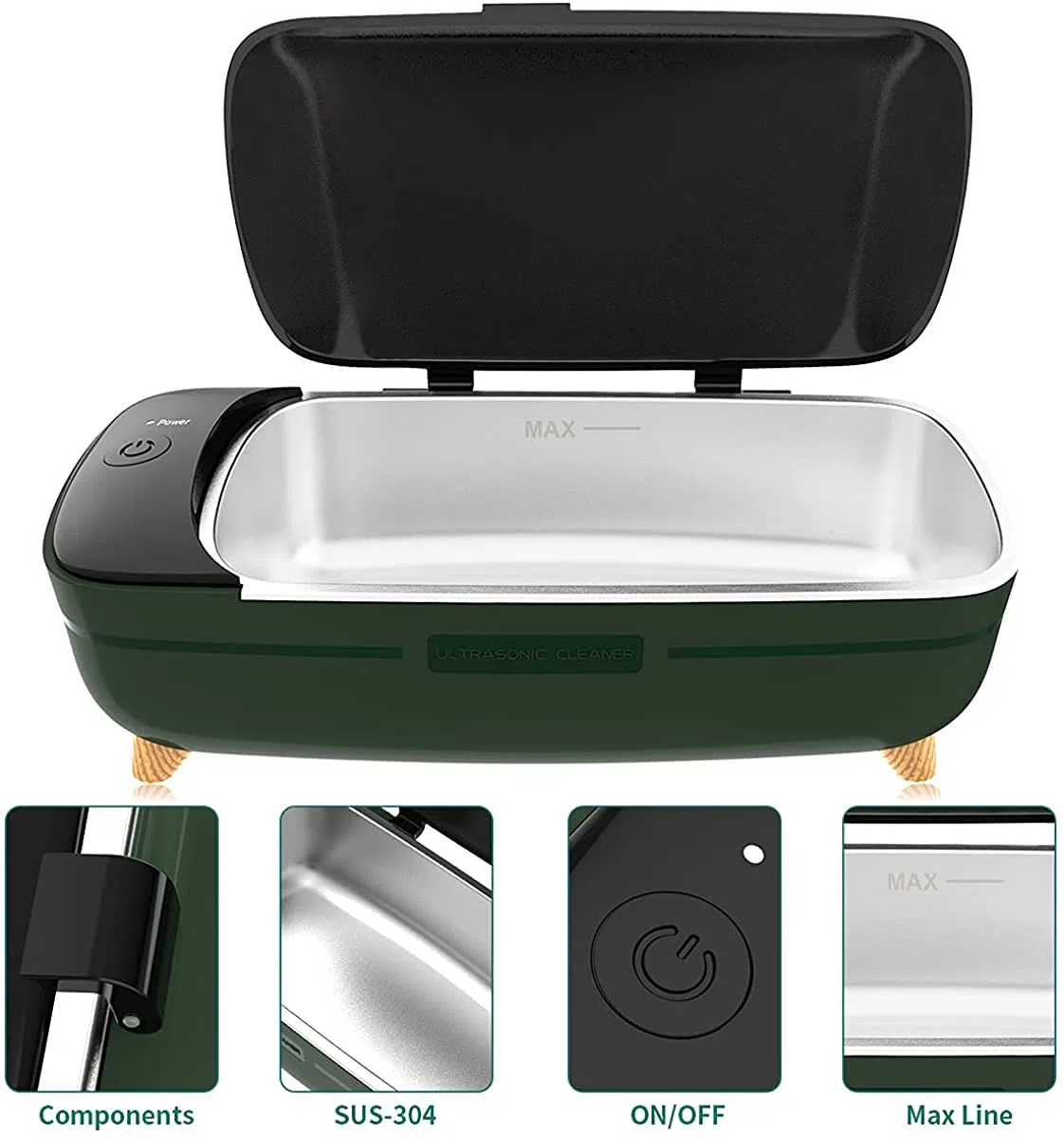 scosao Limpiador Ultrasónico, Limpiador de Ultrasonidos 4L 47 Khz, Portátil Ultrasonic Cleaner Acero Inoxidable Profesional Limpiador Plata Joyas para Gafas Reloj Monedas Dentaduras Postizas Disc