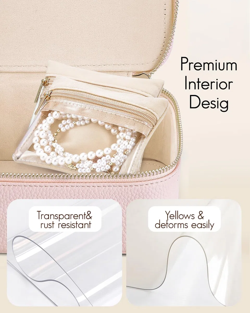 Vlando Regalos para profesores para mujeres, joyero con 12 bolsas de joyería de terciopelo, estuche de joyería de viaje para niñas, organizador de joyas para viajeros, ideas de regalo de cumpleaños