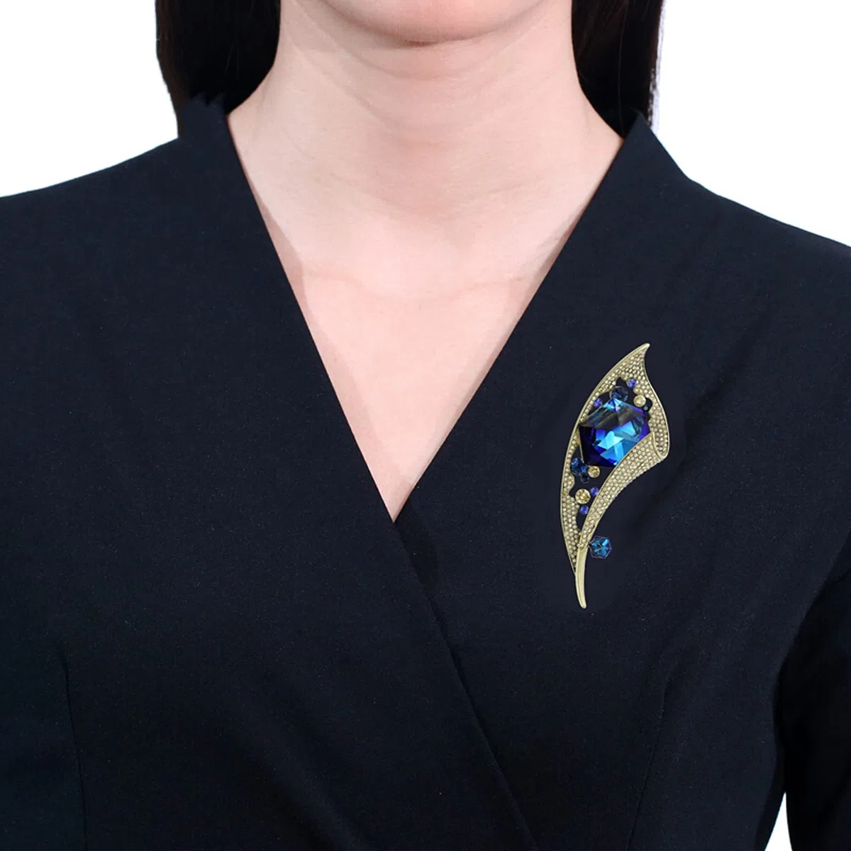 CFWSHJ Broche De Mujer Alfileres Elegante Broche Único Solapa Bufanda Ropa Ramillete Accesorios De Ramillete De Cristal Damas Cumpleaños Boda Baile De Graduación San Valentín Broches Decorativos De