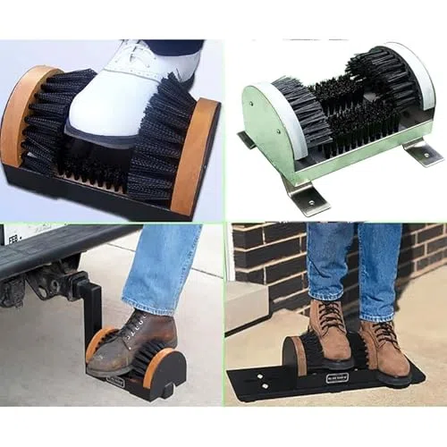 Cepillo de limpieza de zapatos, cerdas rígidas para eliminar eficazmente el polvo y la nieve, ideal para superficies al aire libre, jardines