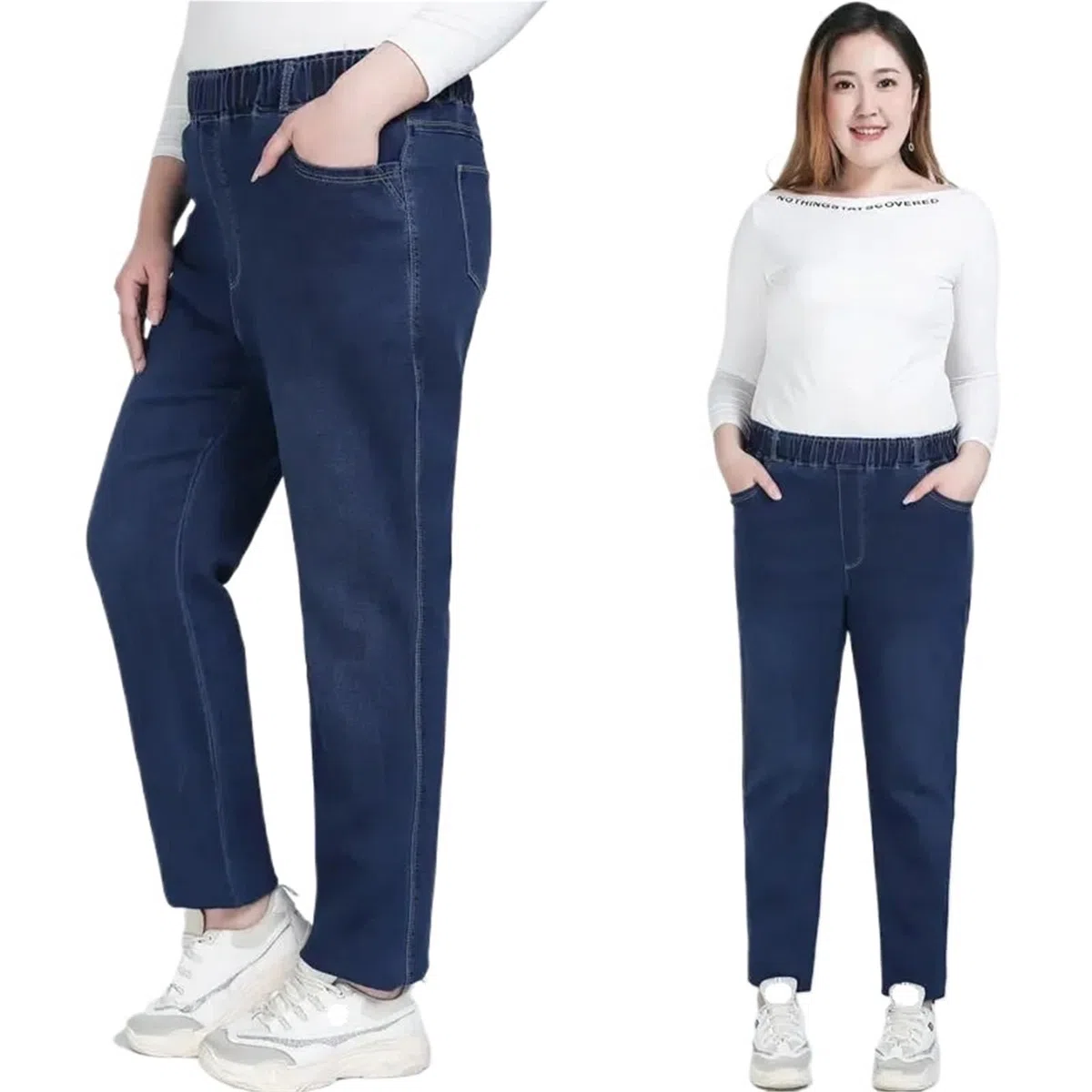 Vaqueros Elásticos Mujer Pantalones Vaqueros elásticos Negros for Mujer, Talla 9XL, Holgados, de Talla Grande, for niña