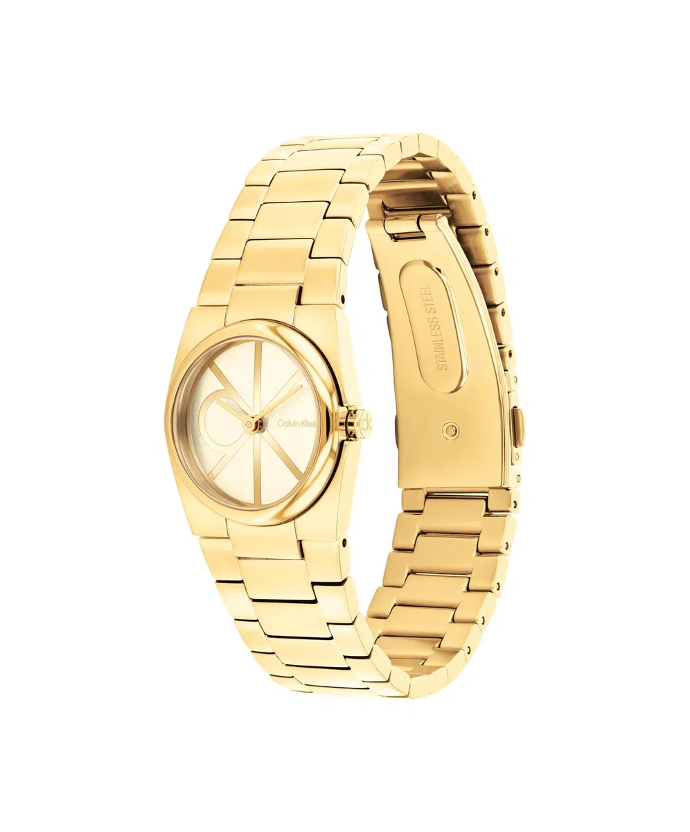 Calvin Klein Reloj De Movimiento De Cuarzo De Dos Manecillas para Mujer Collectión CK Unite con Correa de Acero Inoxidable - Disponible en versión Oro o Plata