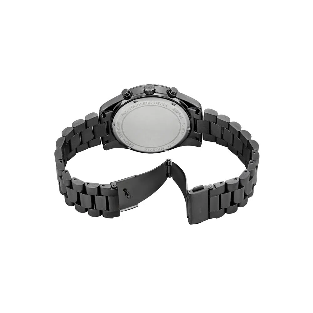 Michael Kors Reloj Lexington para Hombre, Movimiento cronógrafo de Cuarzo de 44 mm con Correa de Acero Inoxidable