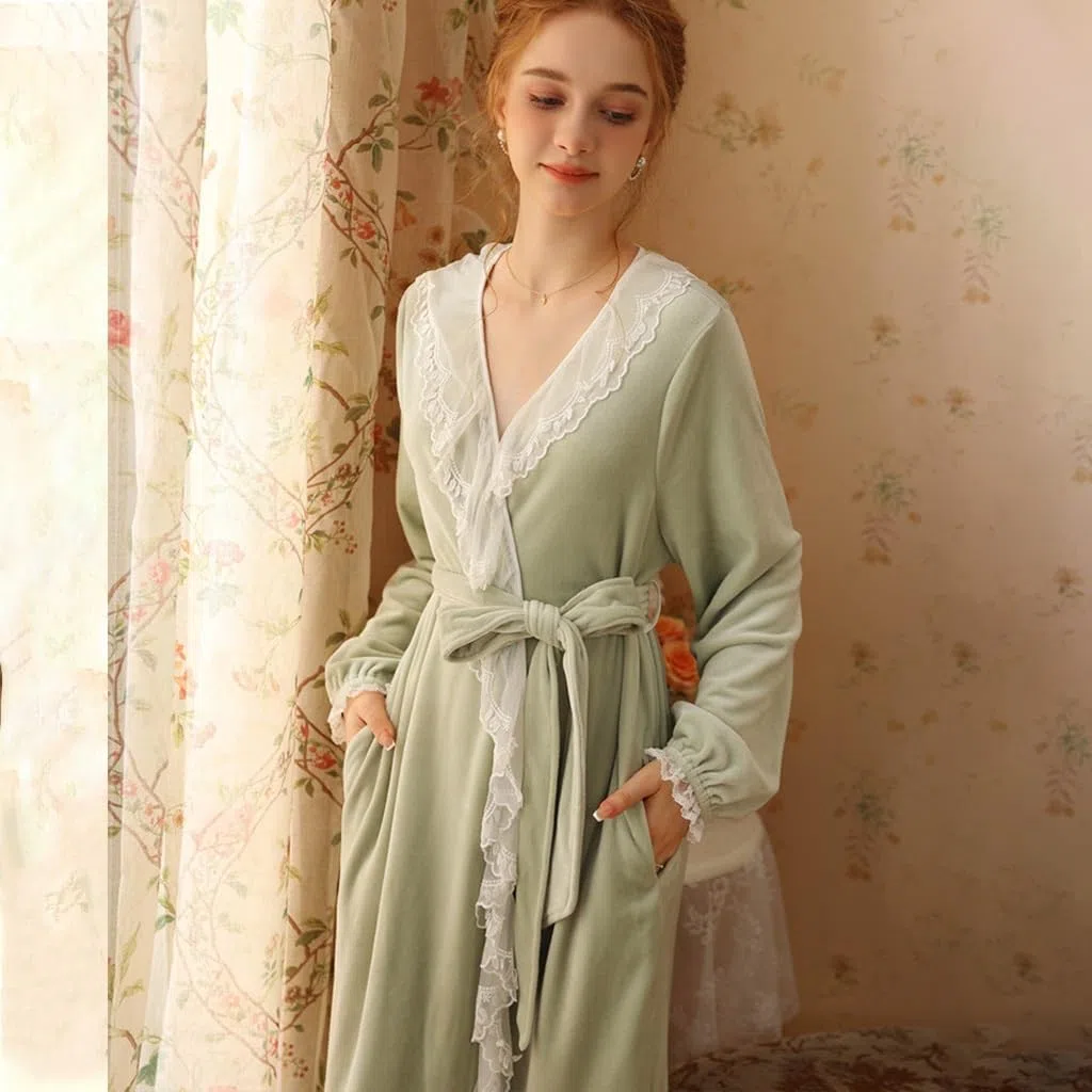 Albornoces para Mujer, Albornoz De Lana De Invierno, Albornoces De Baño Suaves Y Cálidos, Bata De Toalla con Faja para Baño, SPA, Ducha, Casa