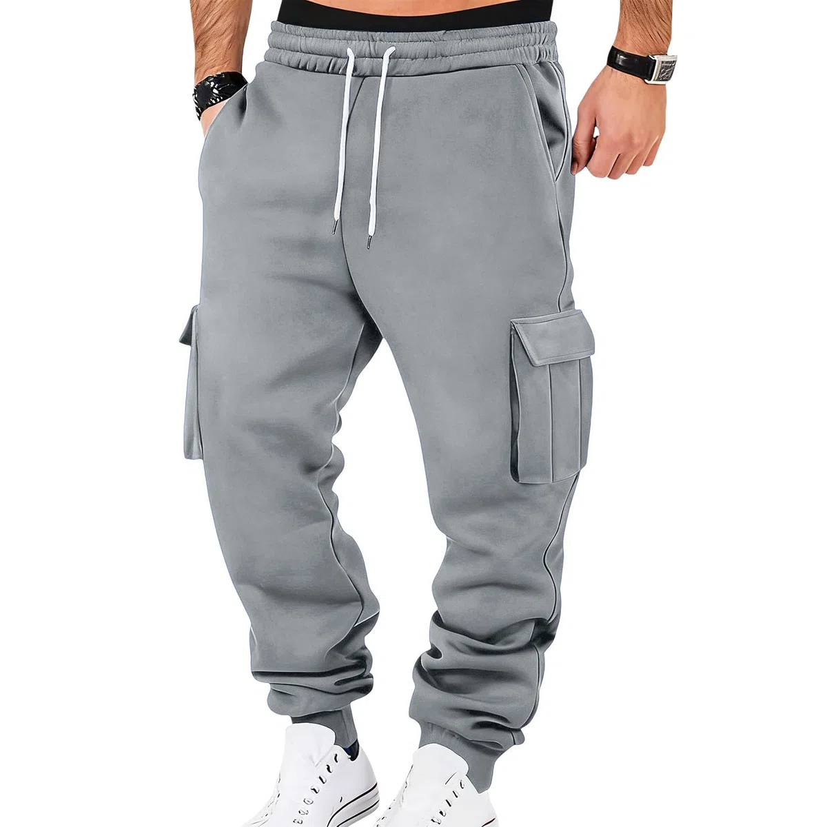 Conjunto de verano para hombre, informal, chándal de gimnasia para hombre, camisa con capucha de manga larga y pantalones de carga de cordón, conjunto deportivo de 2 piezas, juego para