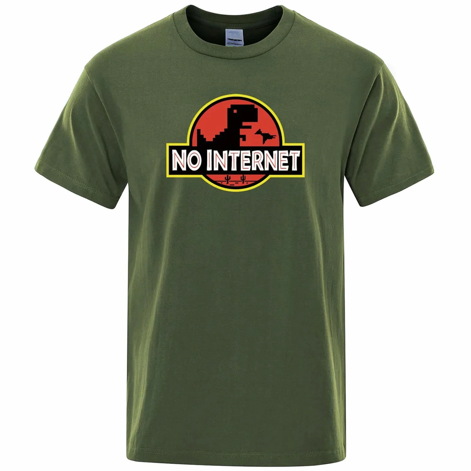 Camisetas Manga Corta Hombre Camiseta con Impresión De Dinosaurios Divertida para Hombres Casual Verano Suelta Hombres-Vino Rojo-s