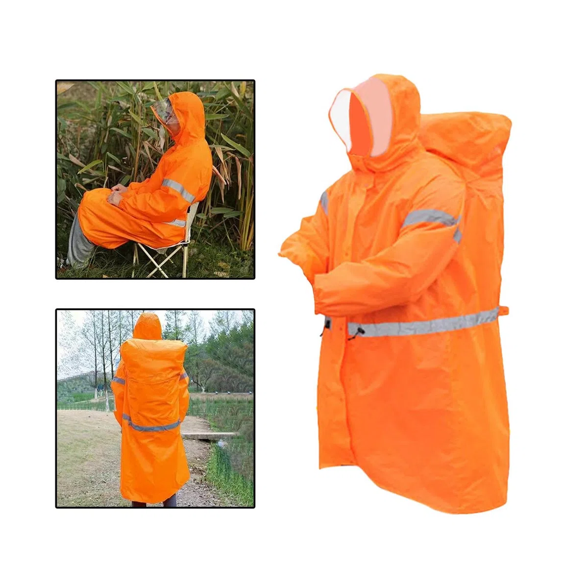 Poncho Impermeable con Capucha, Ligero Y Versátil, Chaqueta Transpirable con Capucha para Actividades Al Aire Libre Y Caminatas.