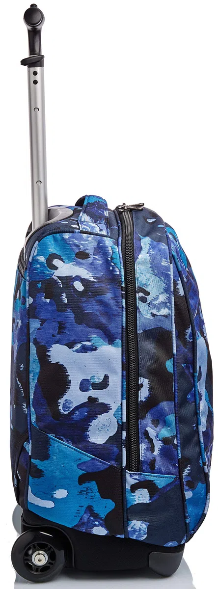 Invicta Mochila con Ruedas CAMO SHADE, Azul Camuflaje - Mochila 2 en 1, Mochila Escolar con Carro, Crossover System - Bolso Escolar Niños, Niñas y Adolescentes, Unisex - Maxi Capacidad