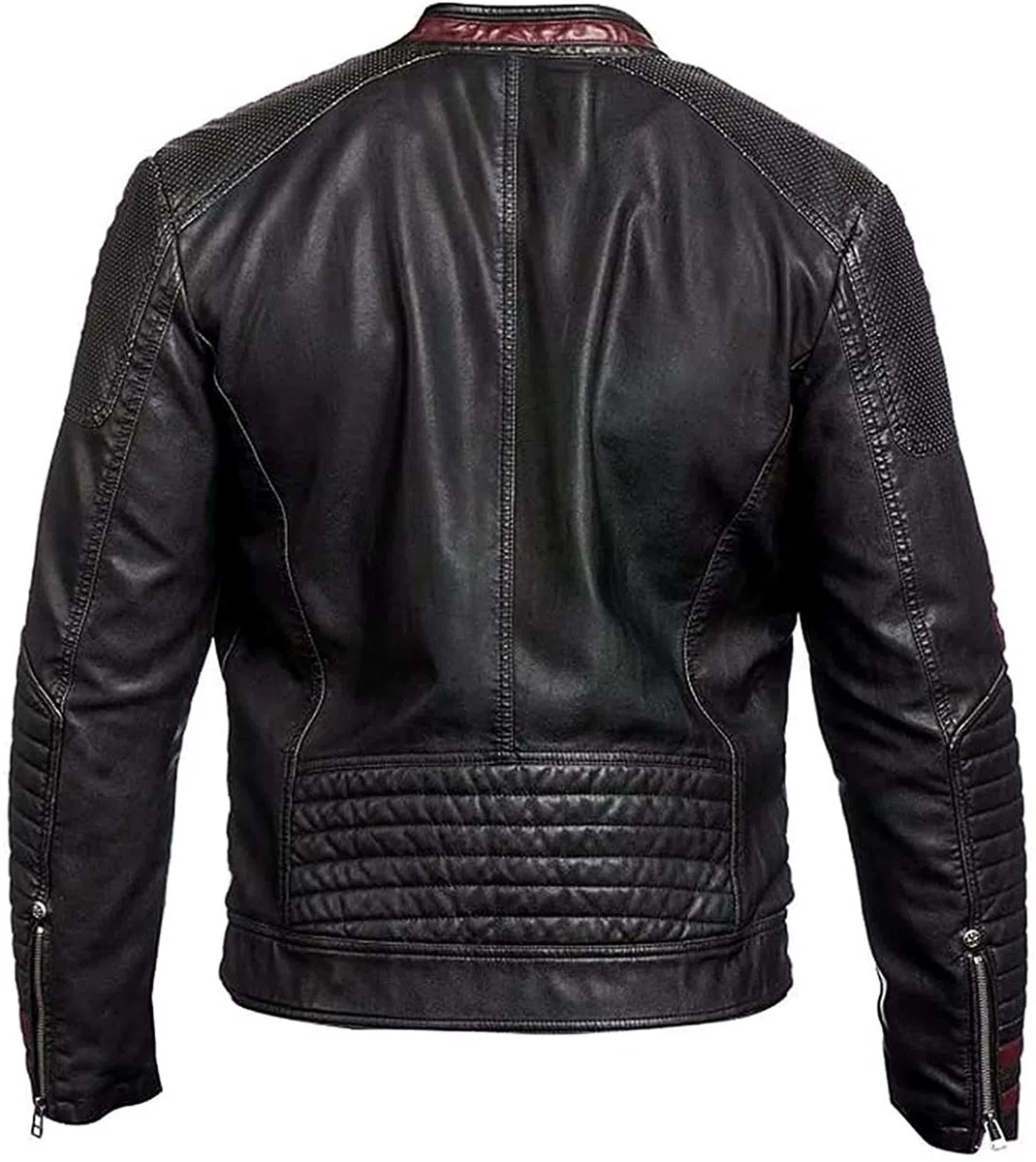 s Hombres MassEffect Mass Effect 3 Chaqueta de cuero de combate para hombres - MassEffect Chaqueta de cuero negro