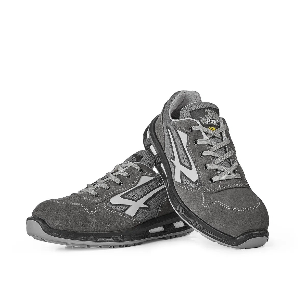 U-Power Red Lion Push, zapatos de seguridad unisex, ligeros, flexibles, de cuero antipinchazos, con inserto Infinergy, con puntera de aluminio - Grey 40