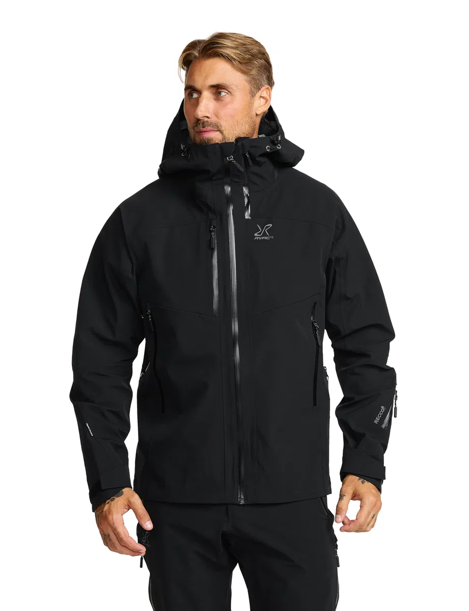 RevolutionRace Cyclone 3L Shell Jacket para Hombre, Chaqueta Impermeable con Reflectores Recco para Senderismo