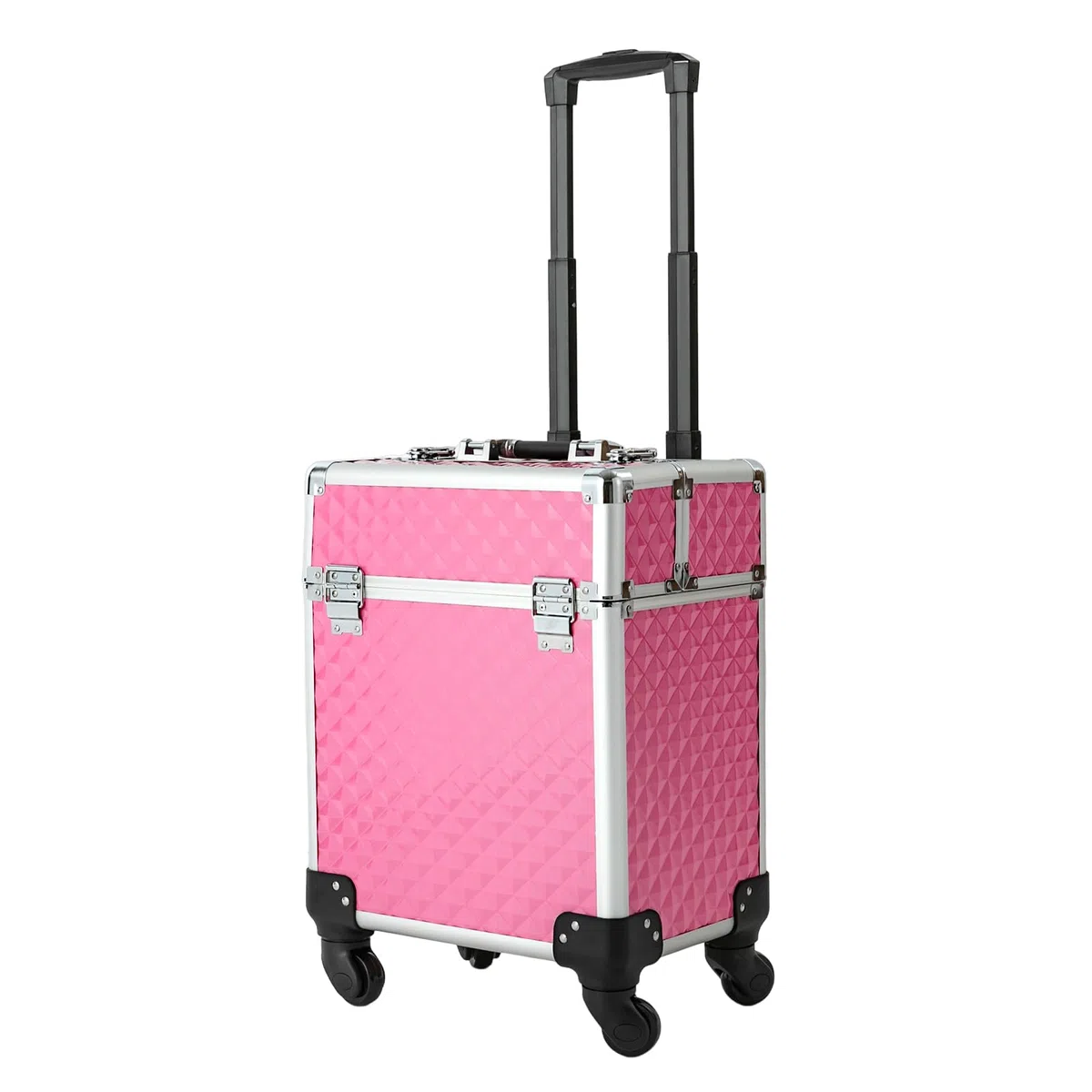 Maletín de maquillaje con ruedas, 34 x 24 x 41 cm, para viajes, peluquería grande, para maquilladores, estilistas, esteticistas, etc, Color melocotón, 34*24*41cm/13.39*9.45*16.14in, moderno
