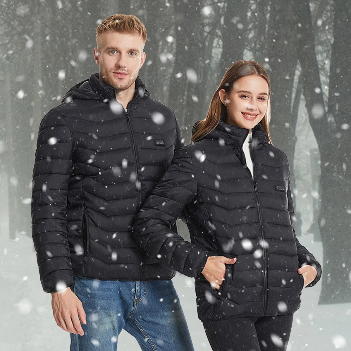 Chaqueta calefactora eléctrica, Chaqueta calefactora | Abrigo térmico de invierno con carga USB, chaquetas cálidas | Chaquetas de esquí para hombre de 3 velocidades de calentamiento rápido para