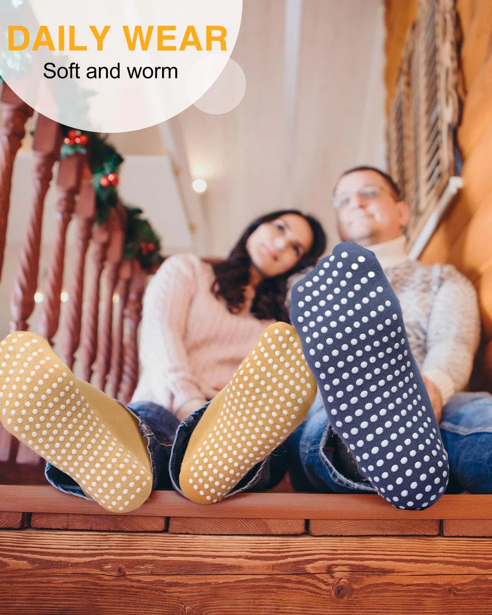 Chuarry 60 pares de calcetines antideslizantes para yoga, pilates, a granel, antideslizantes, para mujeres, ancianos, hospitales, (Classic Color), Talla única