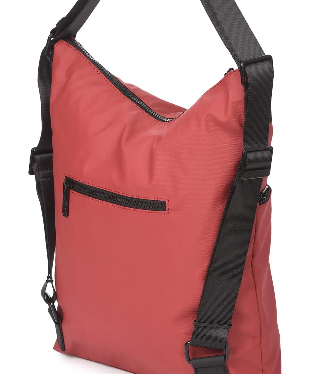 KCB Bolso-Mochila Dual | Versátil y Práctico | Múltiples Bolsillos con Cremallera | Material Resistente | Asas Ajustables | 100% Vegano