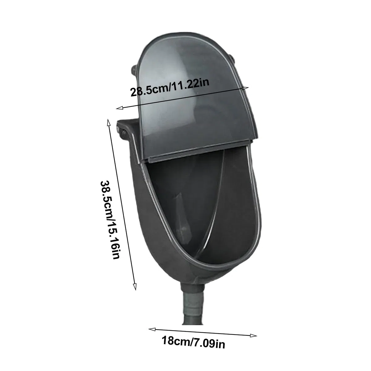 Urinario de Pared para Hombres Urinario Para Baño Con Cubierta Y De | Inodoro Desviador De Con Descarga Ajustable Y Manguera Para Hogar Jardín Y Exteriores