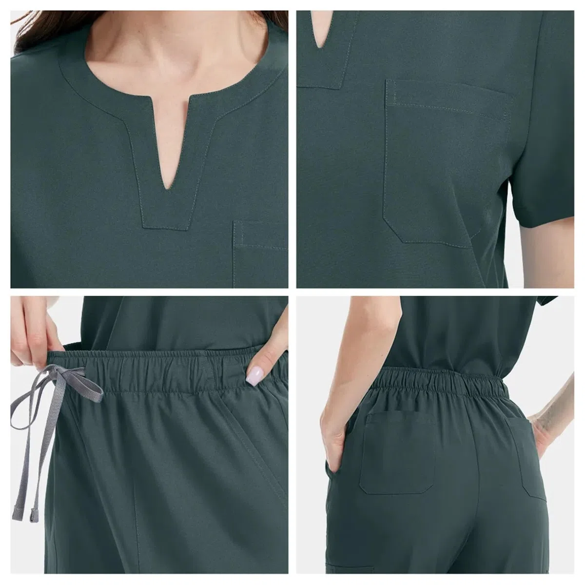 Uniformes médicos Bata Uniforme Mujer artículos de enfermería Accesorios Enfermeras clínica Traje médico salón Belleza SPA para AtencióN MéDica, SalóN De Belleza(Orange,M)