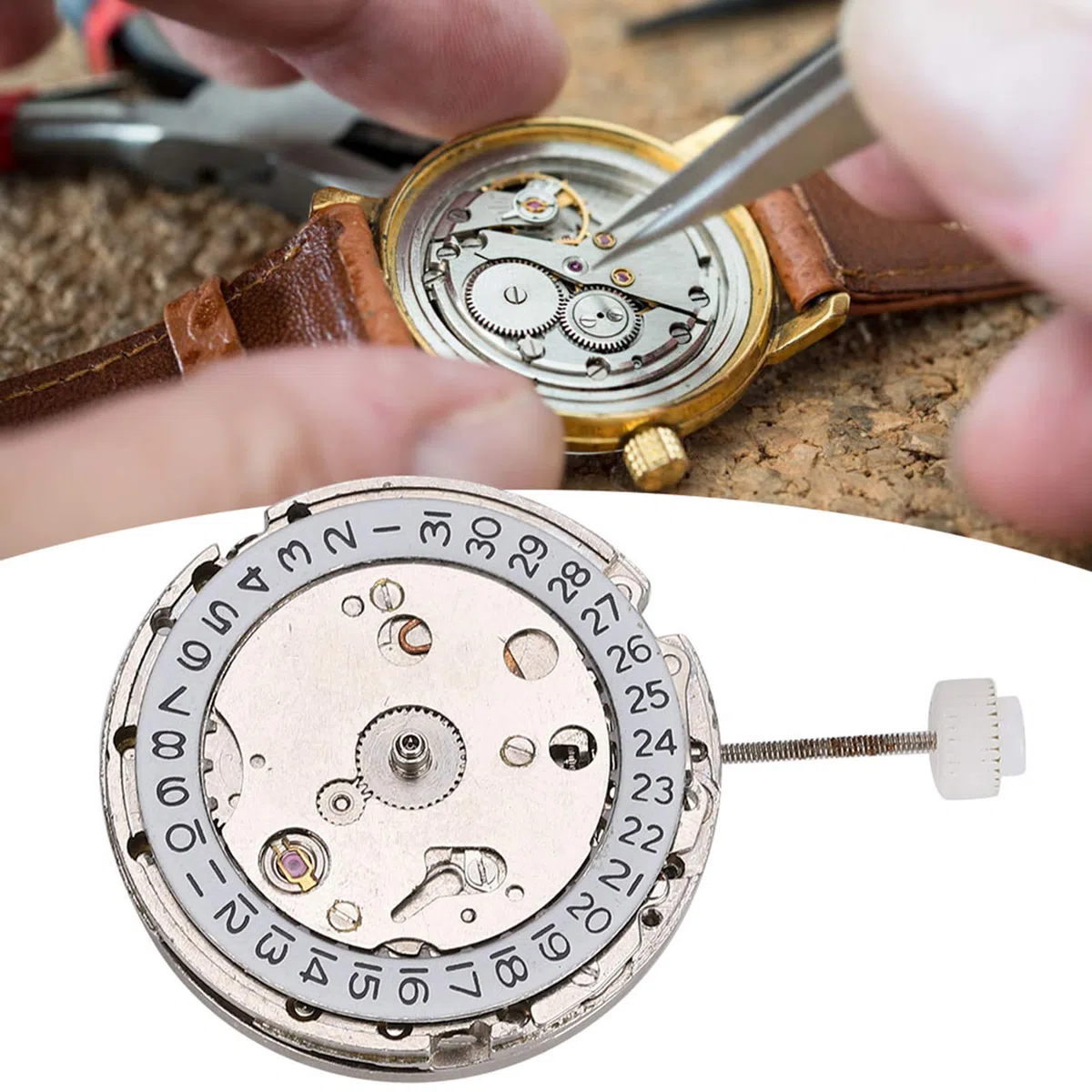 Movimiento automático, Piezas de Relojes mecánicos, Movimiento de Reloj automático, Movimiento de Reloj, Adecuado para Personal de reparación Profesional.