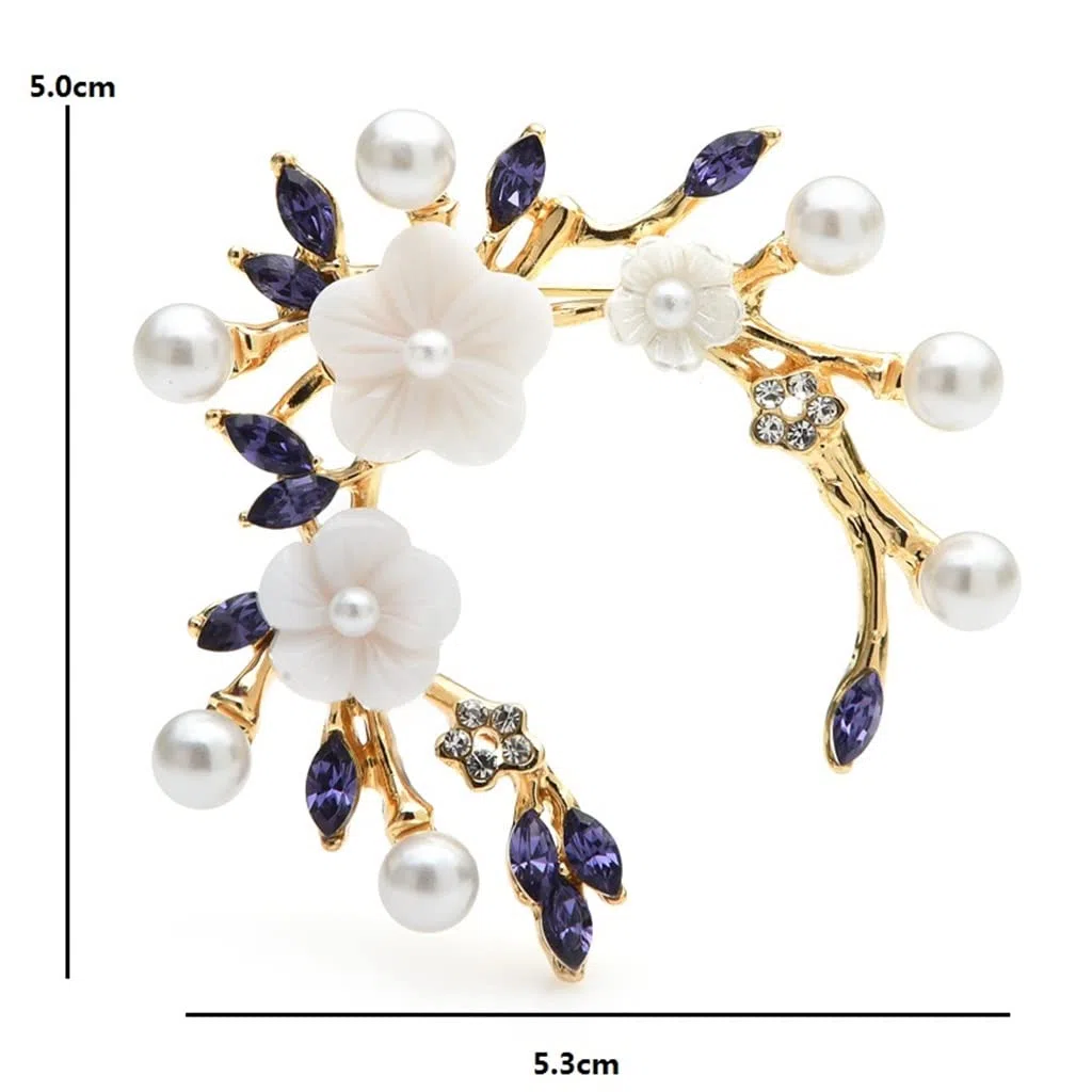 Broche de Flores para Mujer, Corona Rosa y púrpura, Accesorios para Abrigos, Broche de Fiesta para Oficina y Boda, Regalos