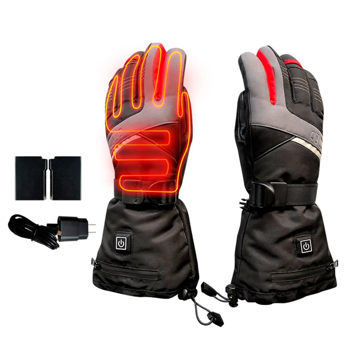 CHEWYNP Guantes térmicos con batería eléctrica para Hombres y Mujeres, Guante Calentador de Manos con batería para Interiores al Aire Libre para Escalar Senderismo Ciclismo, Guantes térmic