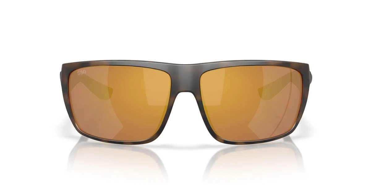 Costa Del Mar Gafas de sol Fly Line, Tortuga mate/espejo dorado 580 g, 64 mm