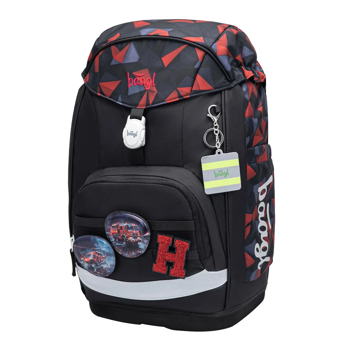Baagl Mochila escolar para niños de 1ª clase, mochila escolar Airy Plus con sistema de espalda ergonómico y cinturón de cadera desmontable, mochila escolar ultraligera para escuela primaria, escuela | Compartimento aislado para aperitivos; cierre magnétic