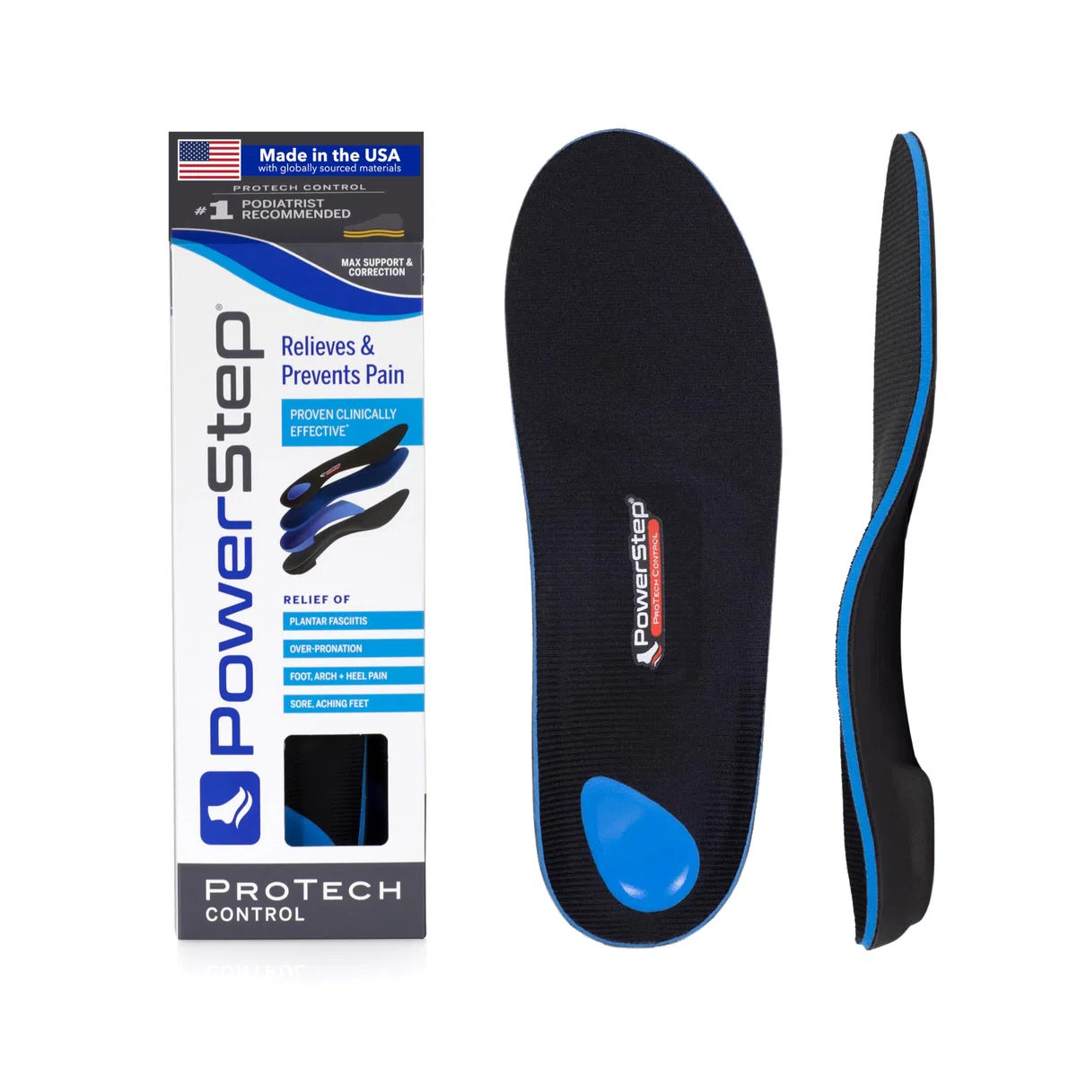 Powerstep - Control de Protech tamaño de longitud completa: ij - m12-13.5 o w14-15.5