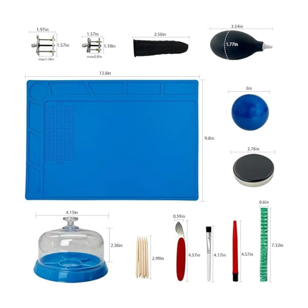 TISHITA Kit Portátil de Limpieza Y Reparación de Relojes, Herramientas de Mantenimiento para Relojeros Y Talleres.