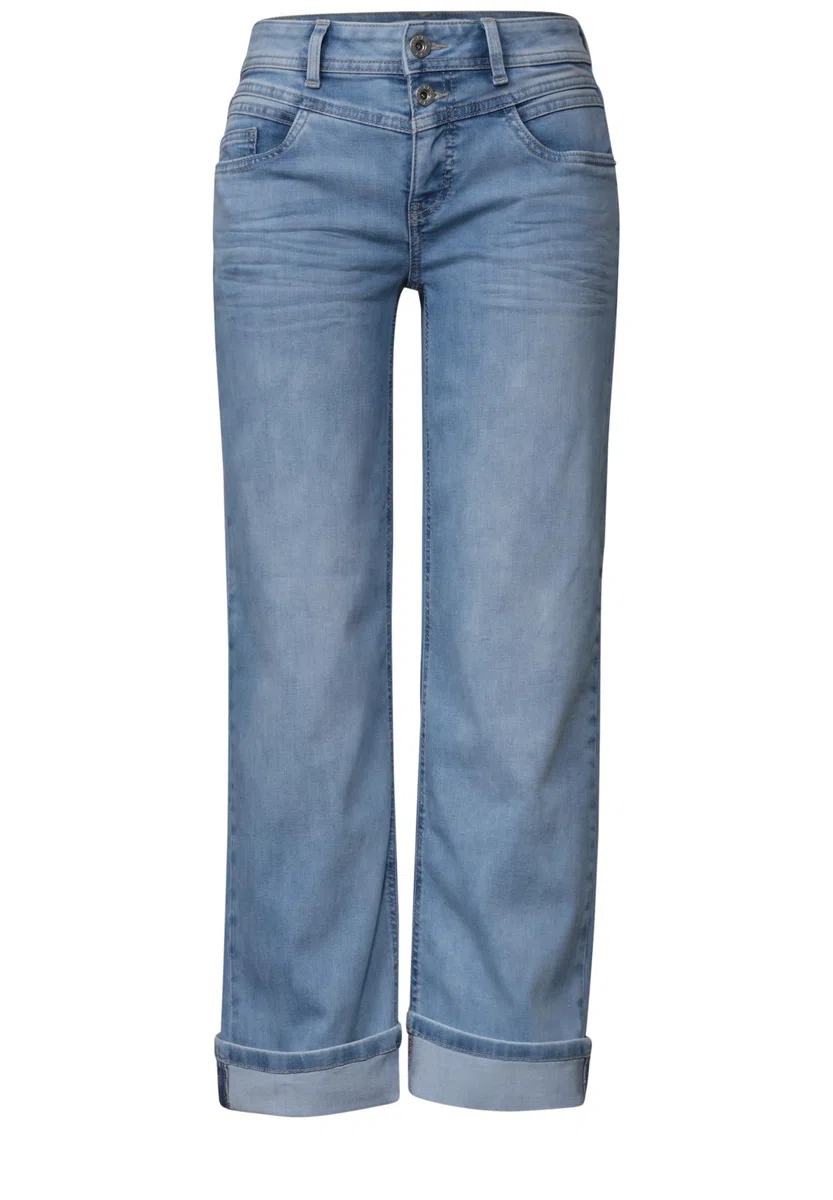 Street One 3818412 - Pantalones Vaqueros de Pierna Recta de Corte Informal con Giro Mujer