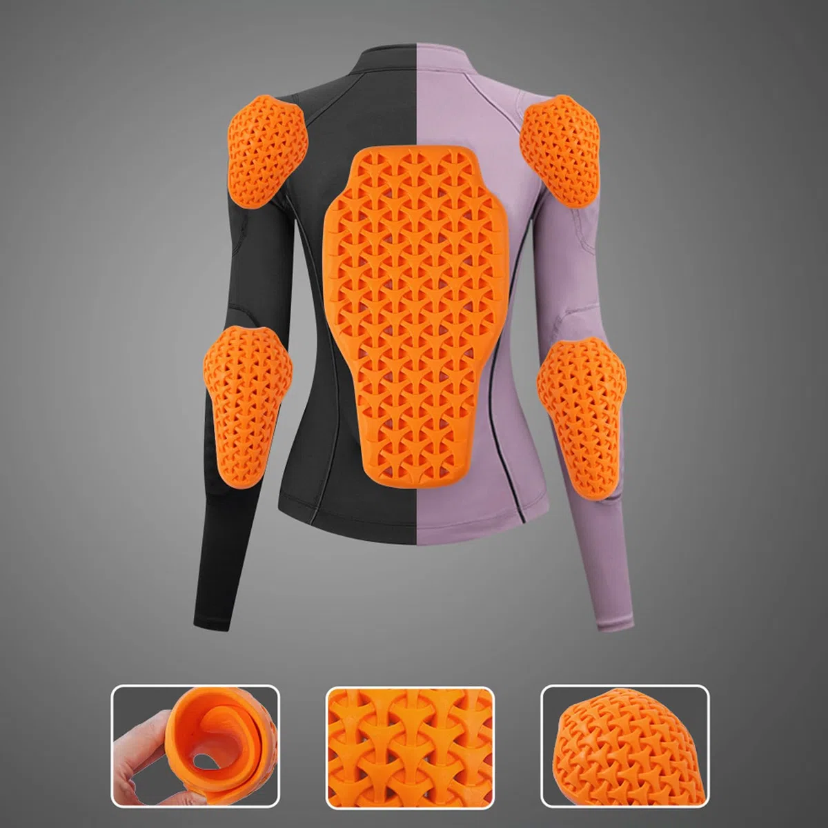 Equipamiento Moto Mujer, Traje 2 Piezas, Cazadora, Mallas elásticas | Indumentaria motorista, parte superior ajustada, pantalón stretch, almohadillas extraíbles, uso diario, viaje, fin de semana