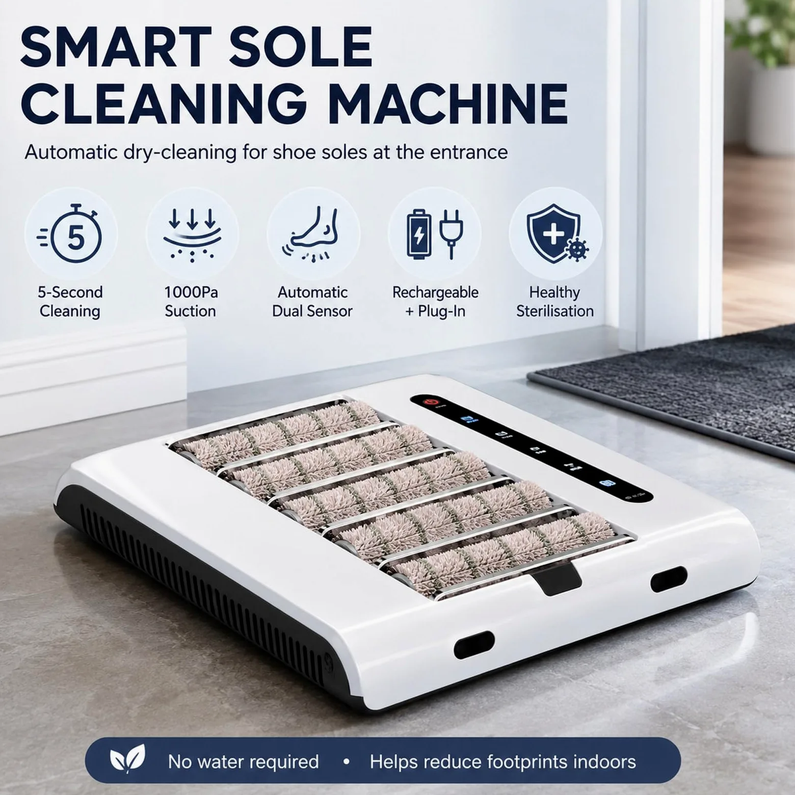 Limpiasuelas Eléctrico con Sensor, 500 RPM, Recargable Standard