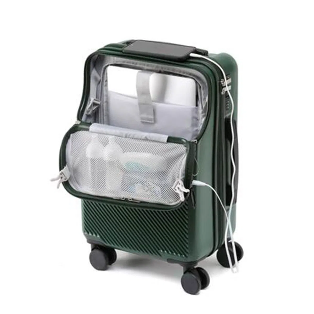 Equipaje de Mano (20 Pulgadas), Equipaje de Mano para Viaje, Maleta Multifuncional, con Puertos USB de Bolsillo para Laptop, 20in/22in/24in/26in (Color : 1, Size : 22 Inches)