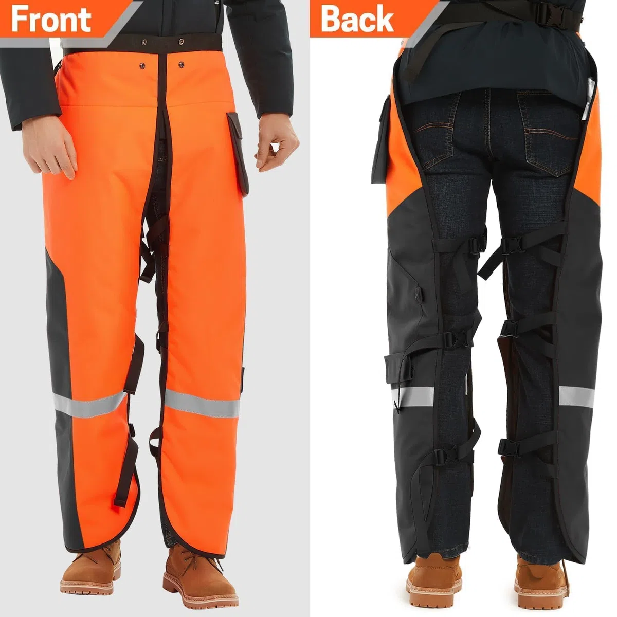 Chaps - Pantalones técnicos de motosierra de 8 capas clase B para usuarios de motosierras