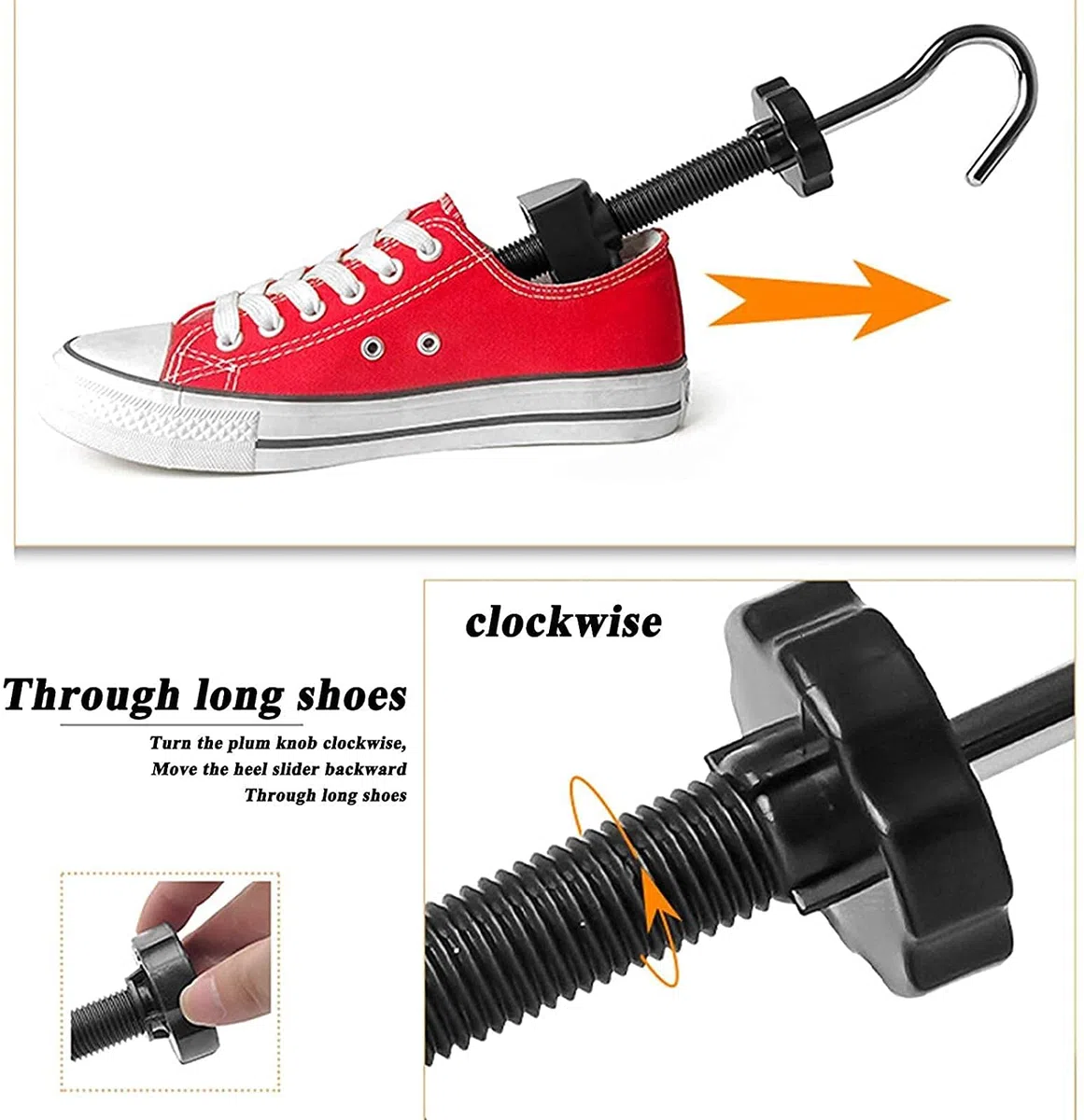 Extensor de Zapatos de plástico, expansor de Zapatos para Mujeres y Hombres, expansor de Zapatos Ajustable, árbol de Zapatos de plástico Resistente (Natural S (36~42))