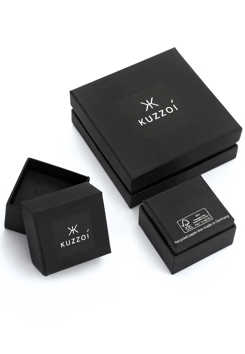 Kuzzoi Pulsera de plata de Buda para hombre, hecha a mano (5 mm) de plata 925 chapada en oro, pulsera real dorada para hombres, 26,3 g de peso, 0202152422